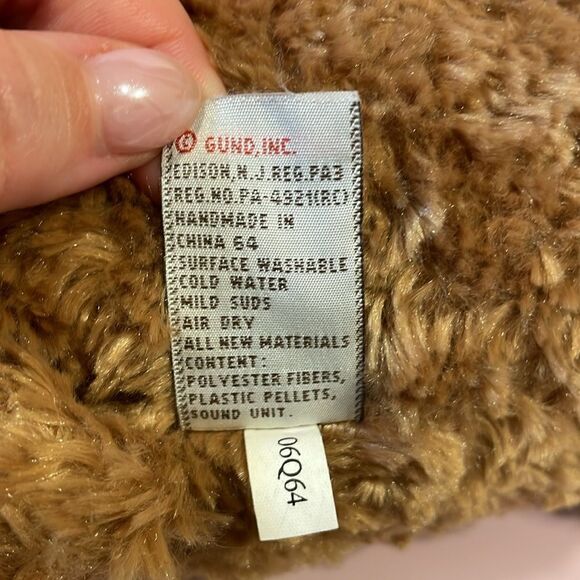 Gund Confetti the Brown & Cream Bear w Music & Moving Head #15140 Excellent Con… - Picture 8 of 8